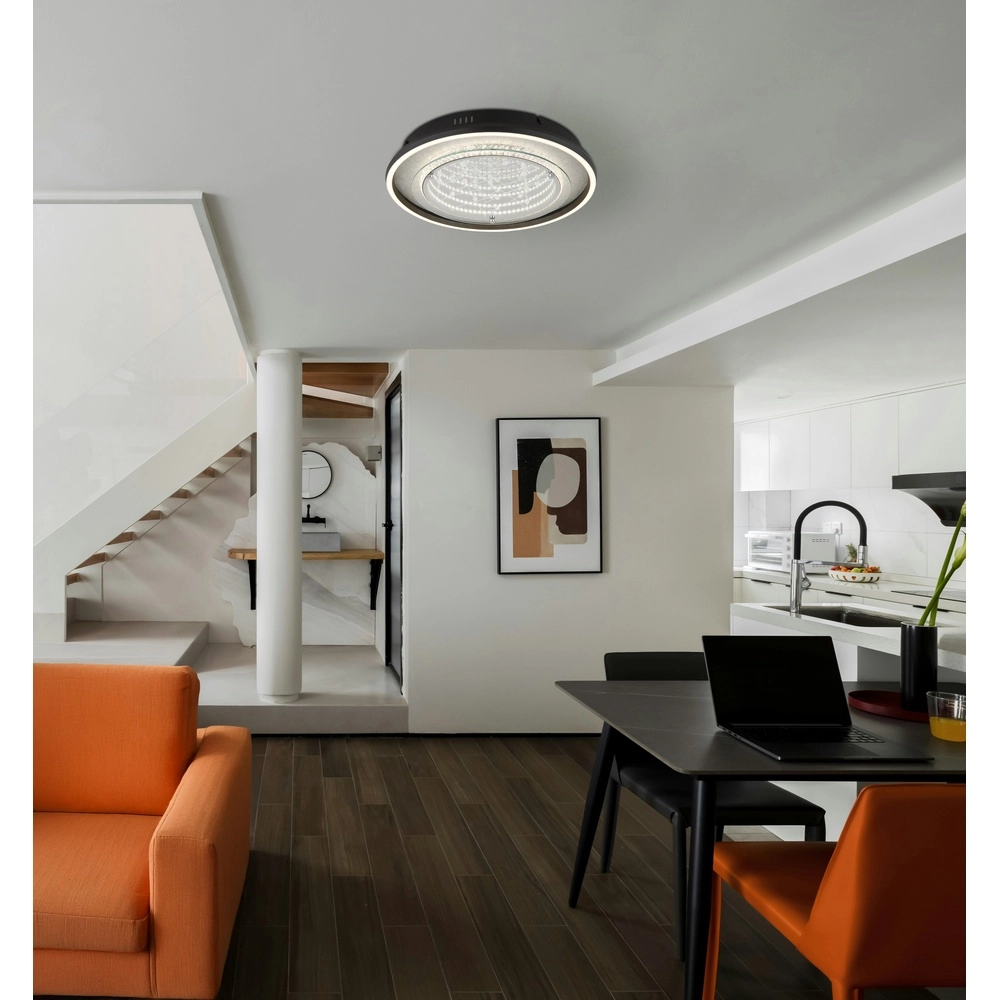 Black ceiling lamp Mirrora Ø 40cm Globo 9007371566853
