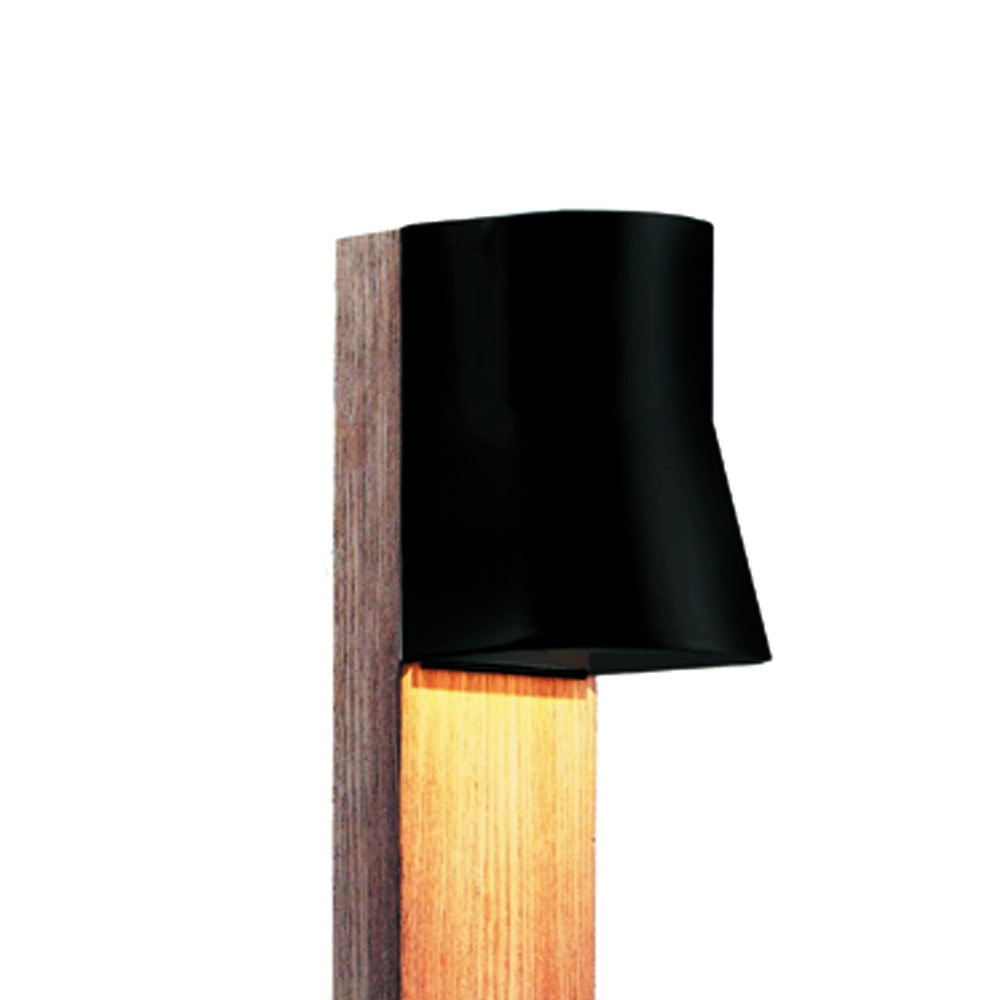 Wooden garden lamp Beacon Teak and black Royal Botania