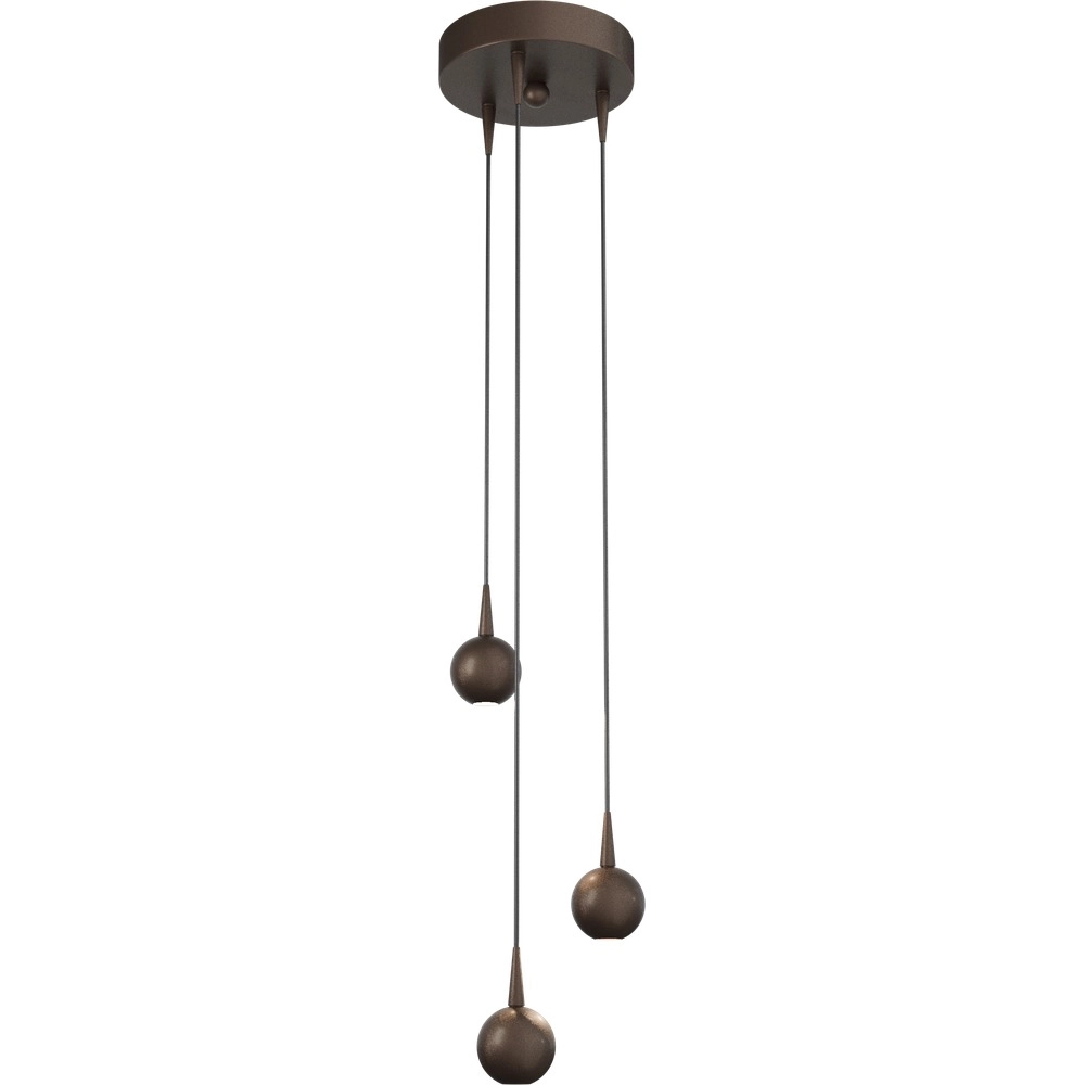 3-light pendant lamp Talana cocoa brown Ø 17cm DTW