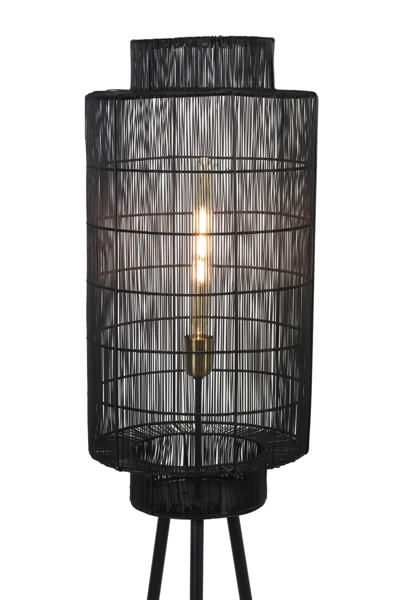 Bohemian floor lamp Gruaro black Ø 32cm Light & Living 8717807206482