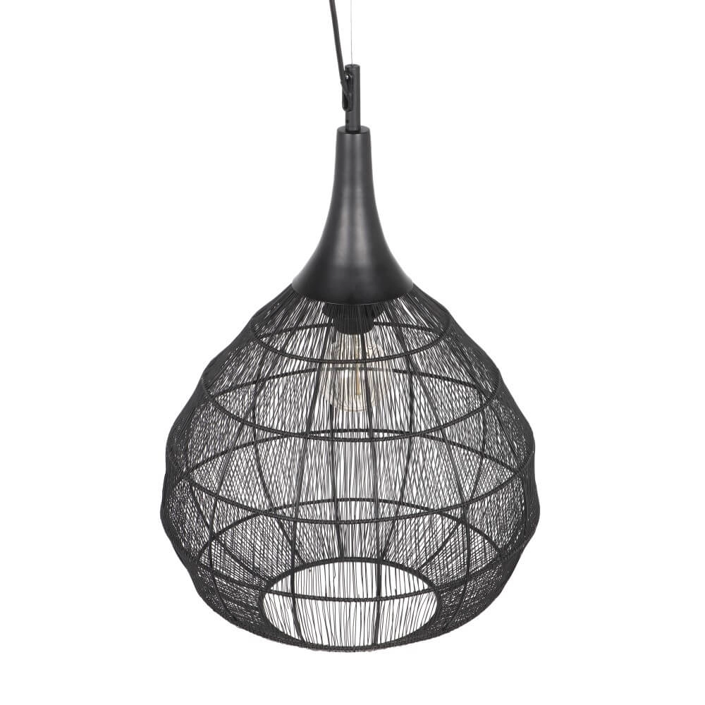 Round pendant lamp Soraya Ø 42cm - black Trio 4017807617450
