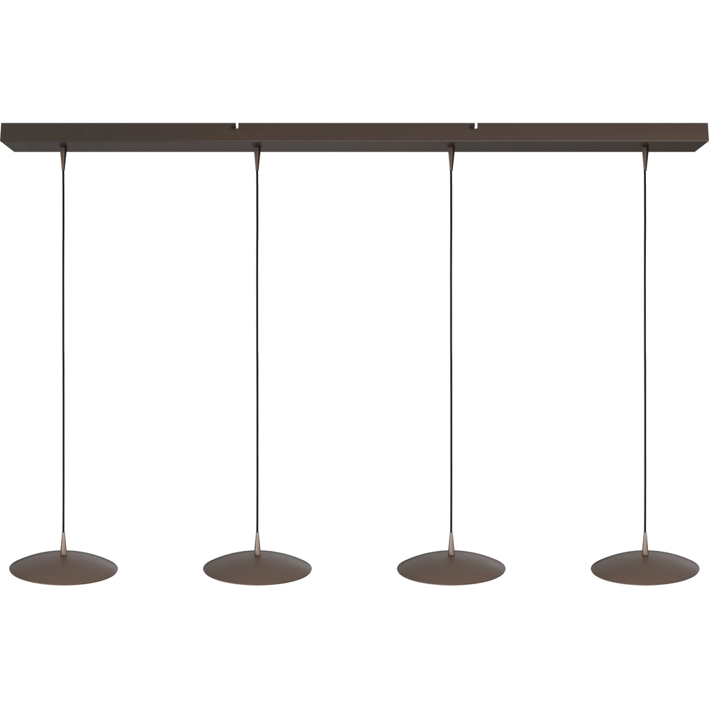 4-light pendant lamp Scala 130cm cocoa brown Ø 20cm