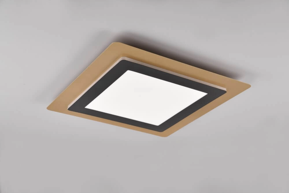 Square design ceiling lamp Morgan black with gold Trio 4017807574401