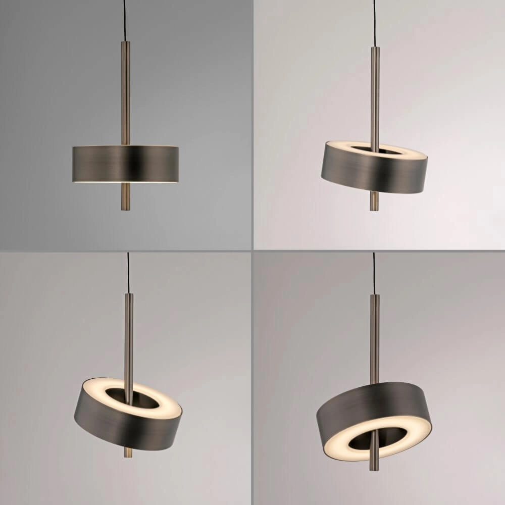 Pendant lamp Q-Rotate Brown Modern Paul Neuhaus 4012248383131