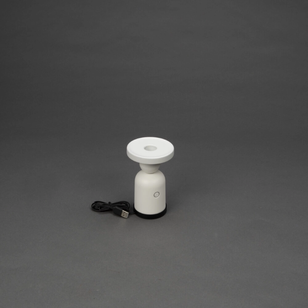 Rechargeable table lamp Nantes White for candle holder KonstSmide 7318307833256