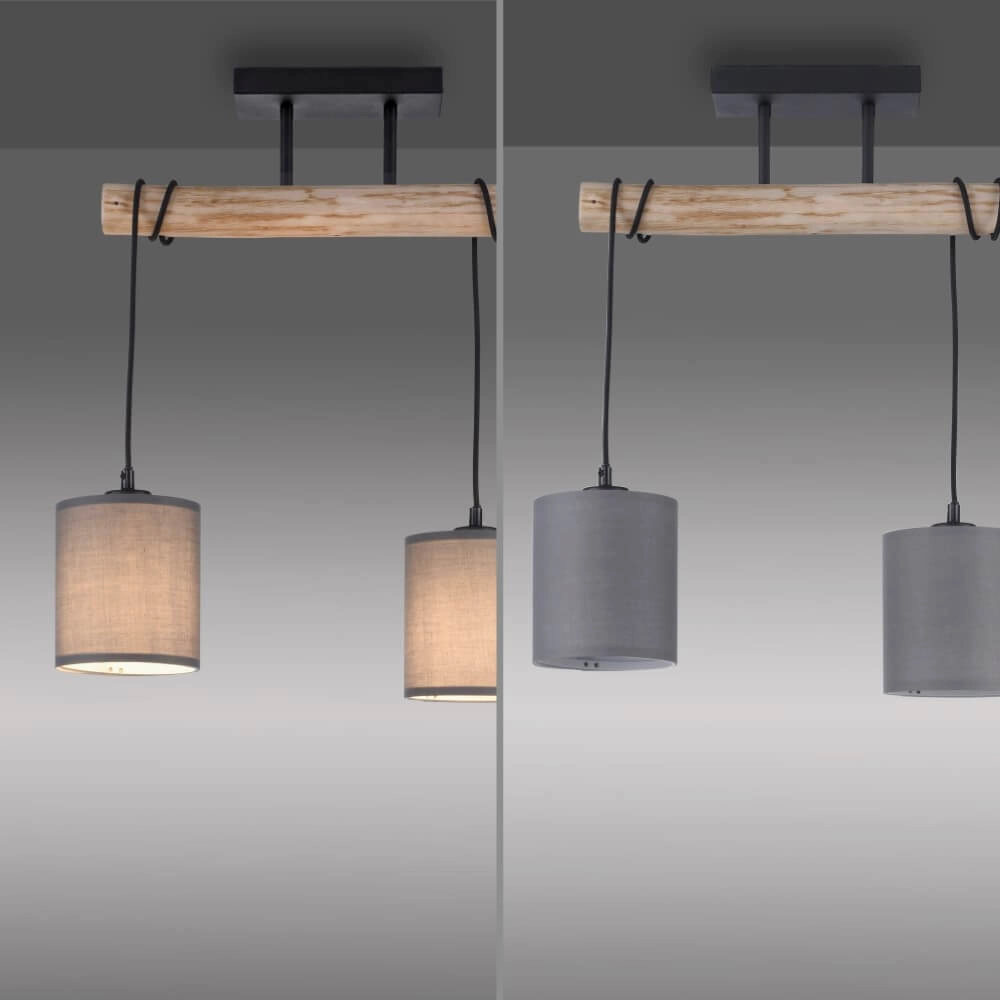 Country ceiling lamp Green Tribu Taupe Just Light 4043689995164