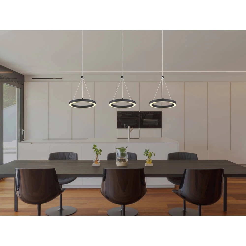 3-light pendant lamp Grenvix Design black Globo 9007371450770