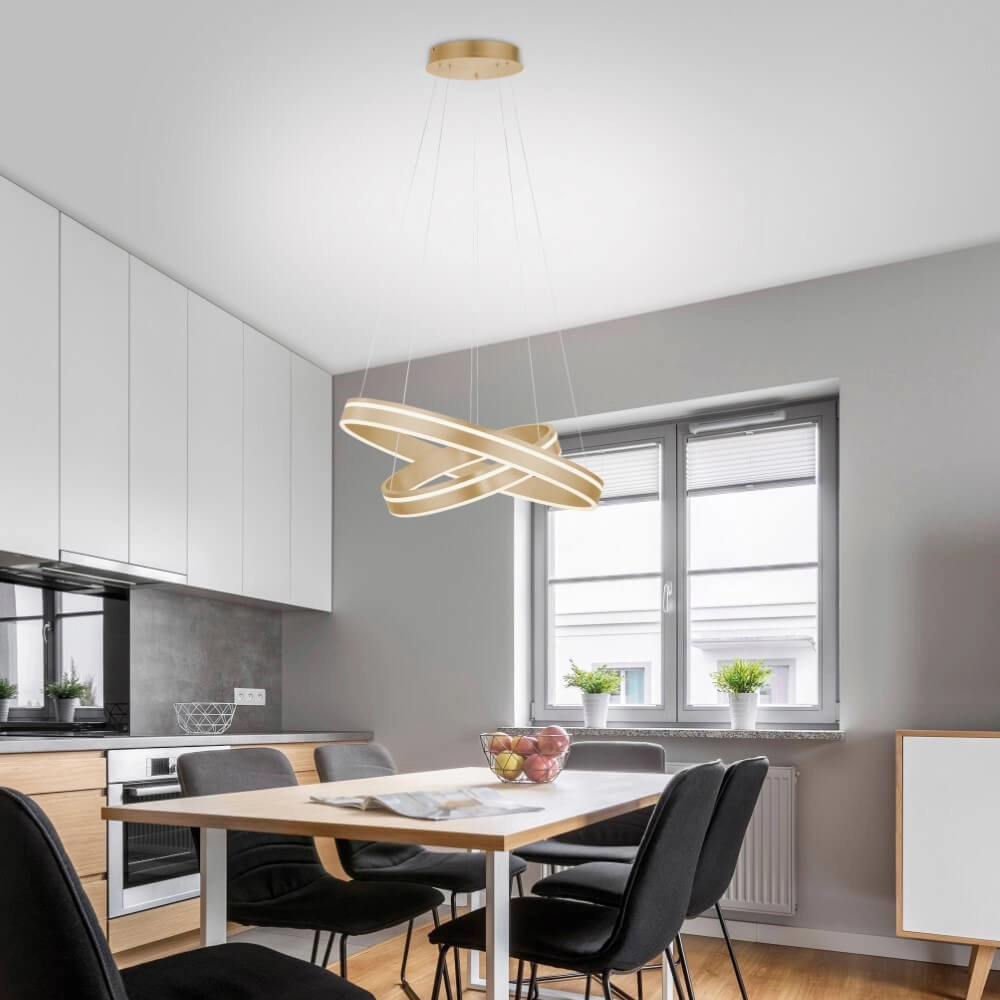 Pendant lamp Q-Vito Ø 59cm brass Paul Neuhaus 4012248357781