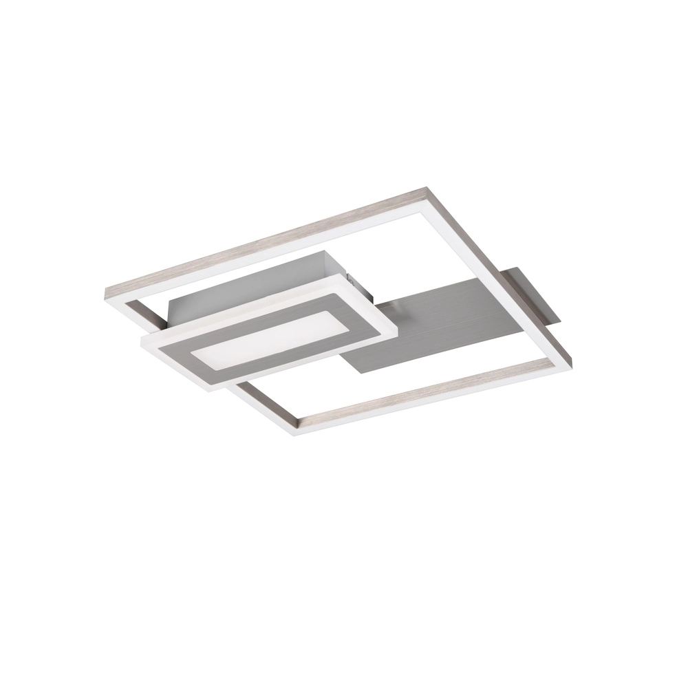 Square ceiling lamp Spiro nickel 30cm Trio 4017807612431