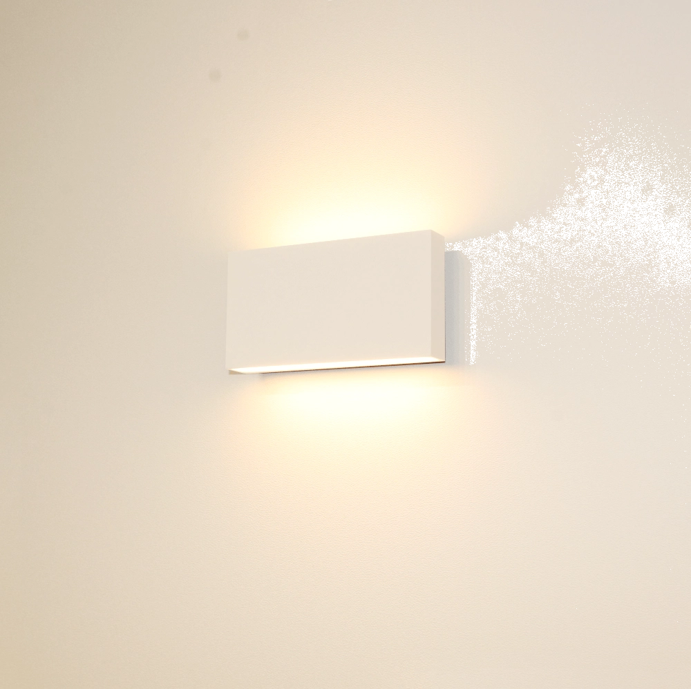 Flat wall spot Box 17cm - white Artdelight 8719831734351