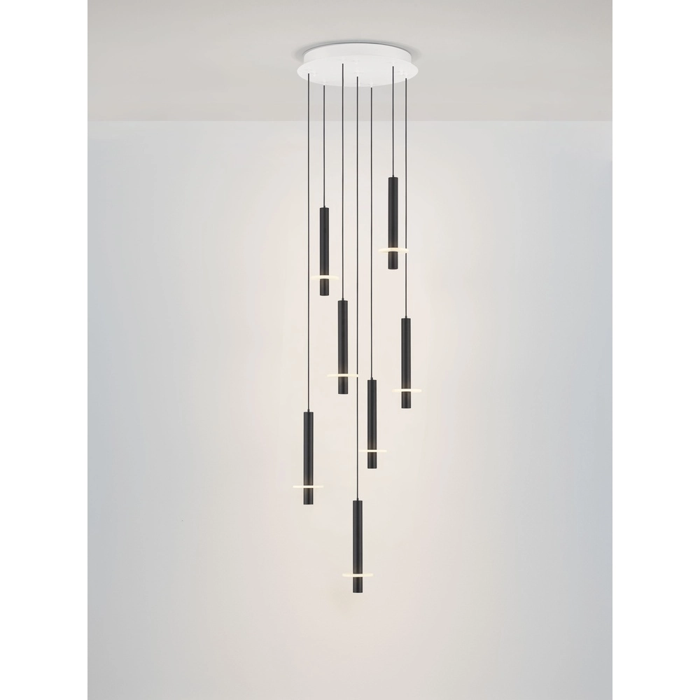 Design pendant lamp Noemi black with white Ø 47cm Lyora 5212063503281