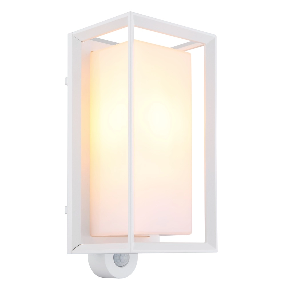 Outdoor wall lamp Logana White with sensor
