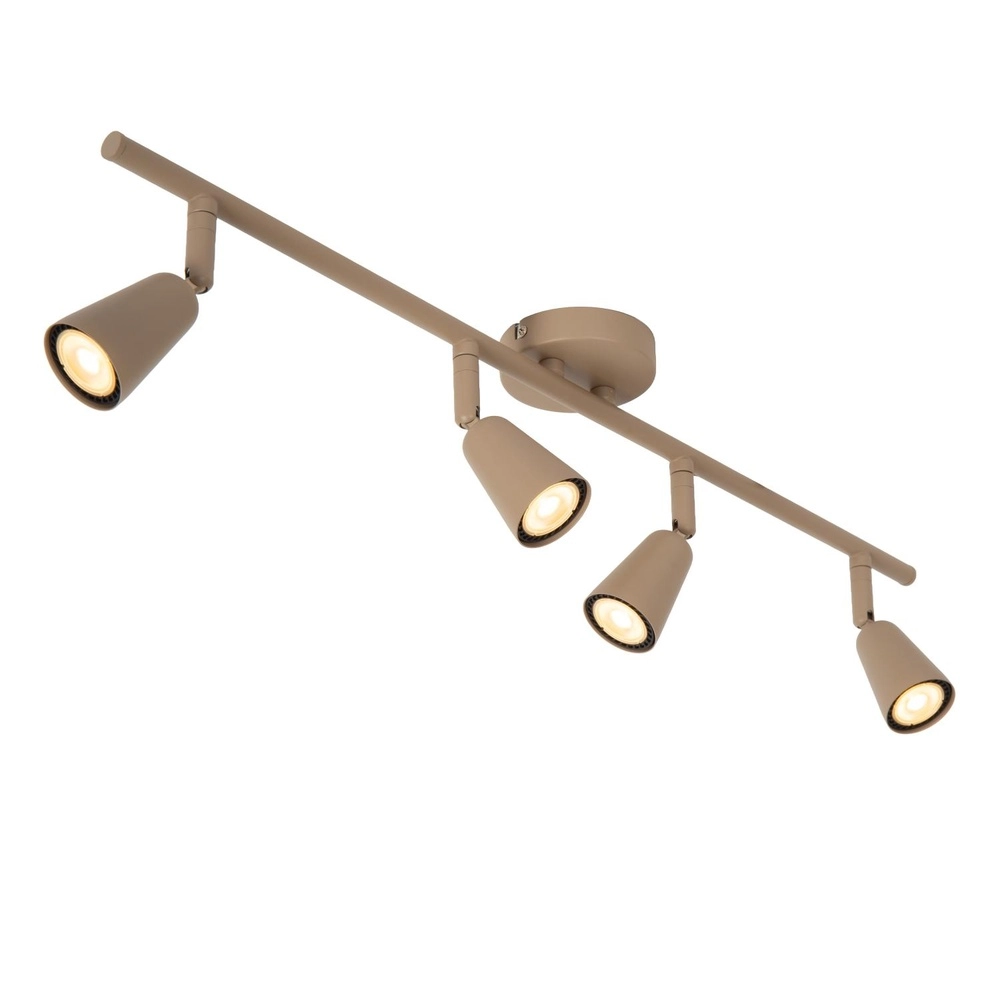 Ceiling spotlight Tiana 4-light taupe Lucide 5411212650399