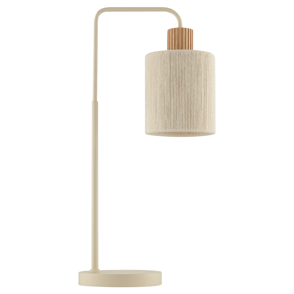 Table lamp Arlo sand brown with wood