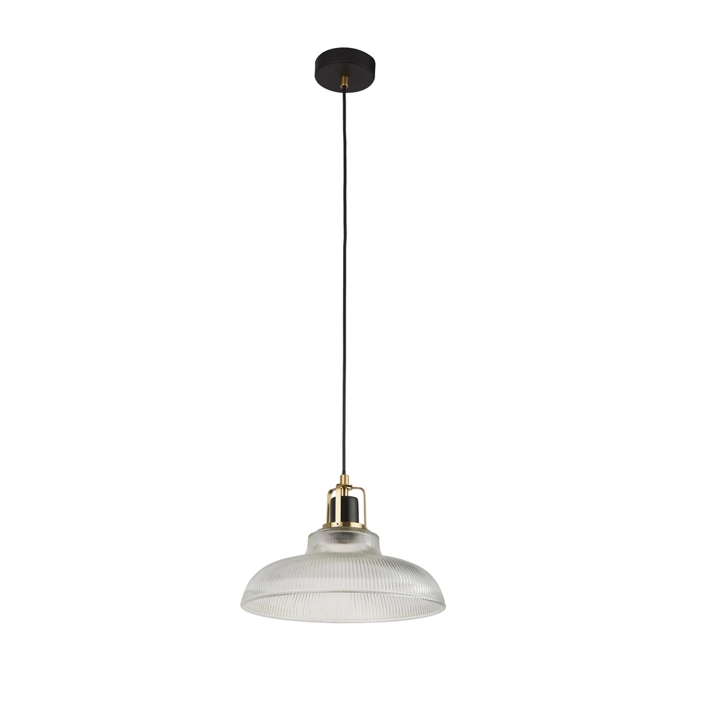 Design pendant lamp Glossop brass with clear glass Searchlight 5053423306841