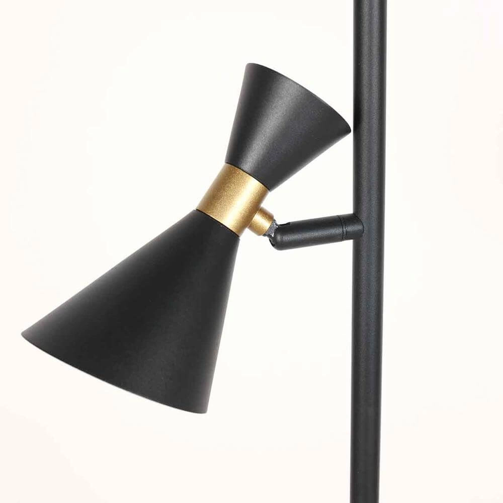 Design floor lamp Preto black with gold Steinhauer 8712746176315