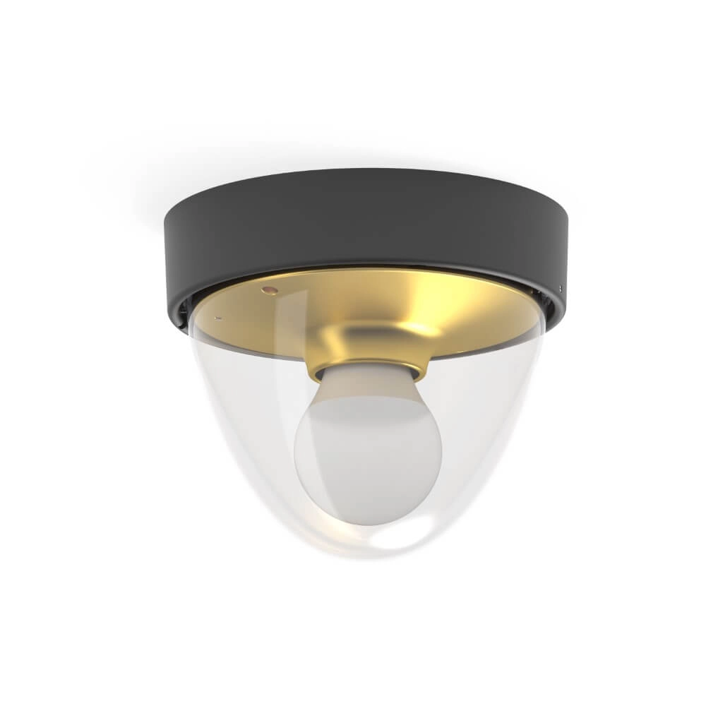 Black ceiling lamp Nook with gold inside