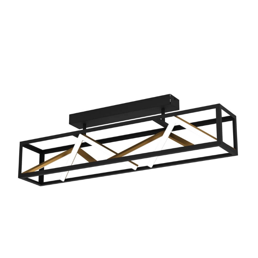 Designer ceiling lamp Penela black with gold