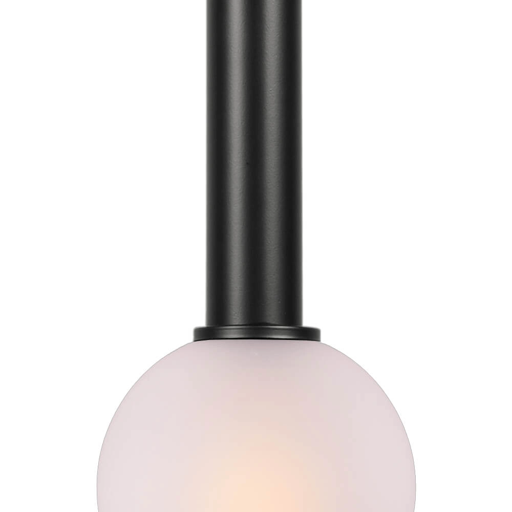 Hanging lamp Ø 15cm Bella 2 Black with matt white glass Masterlight 8718121334325