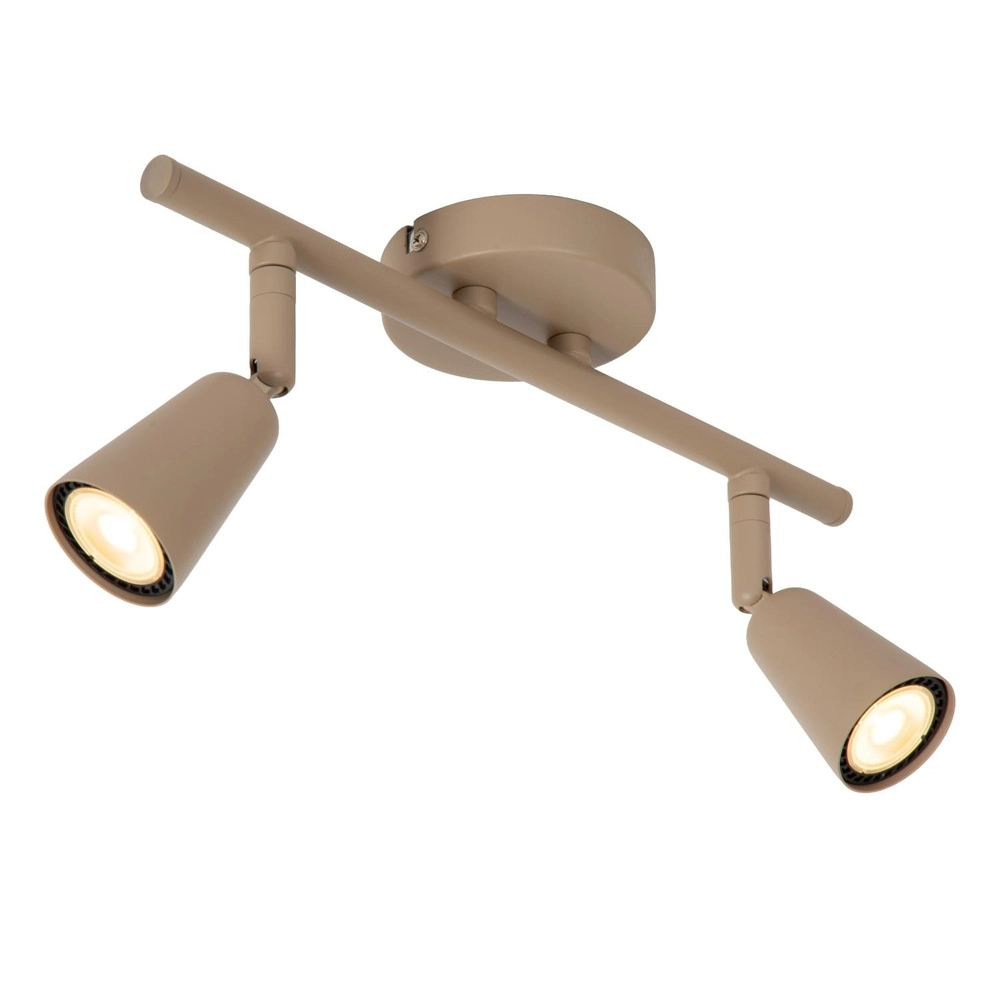 Ceiling spotlight Tiana 2-light taupe Lucide 5411212650375