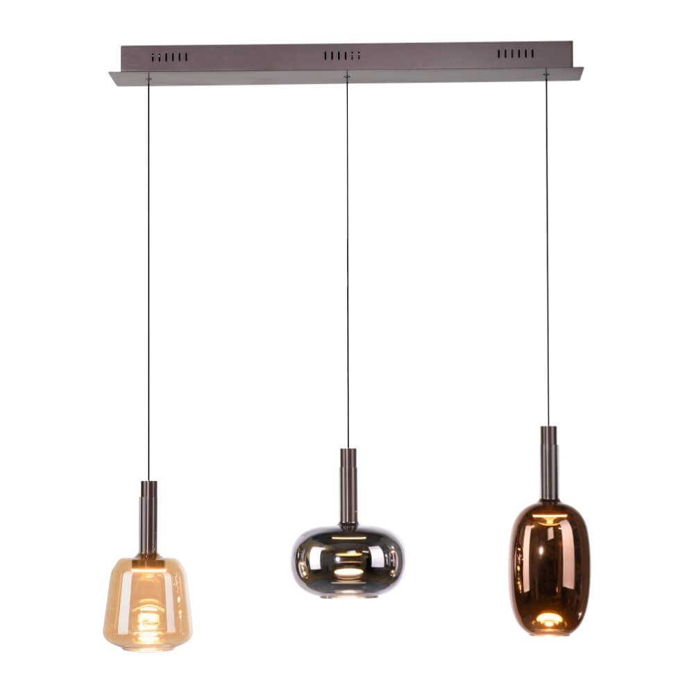 Cheerful hanging lamp Irides 3-light straight Paul Neuhaus 4012248383667