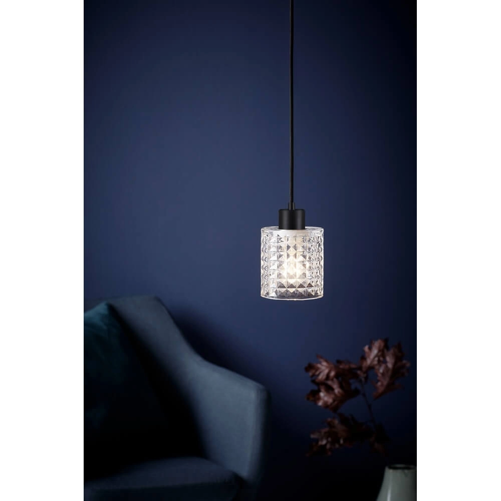 Pendant lamp Hollywood black with transparent glass Nordlux 5701581405387