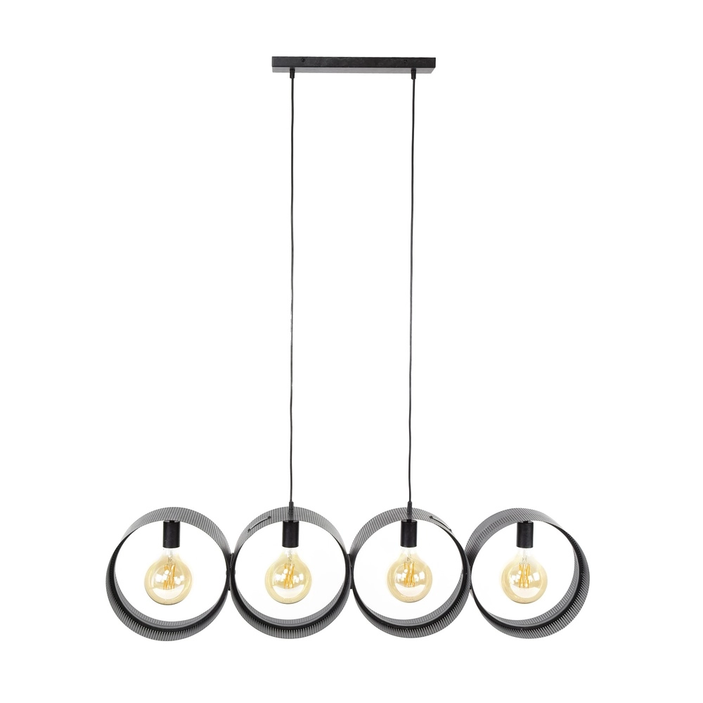 Country Pendant Lamp Ring charcoal - 4x E27 Lyora 8716803510982