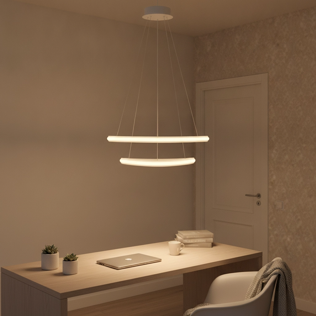 Design pendant lamp Aries white Ø 59cm Lyora 5212017419811