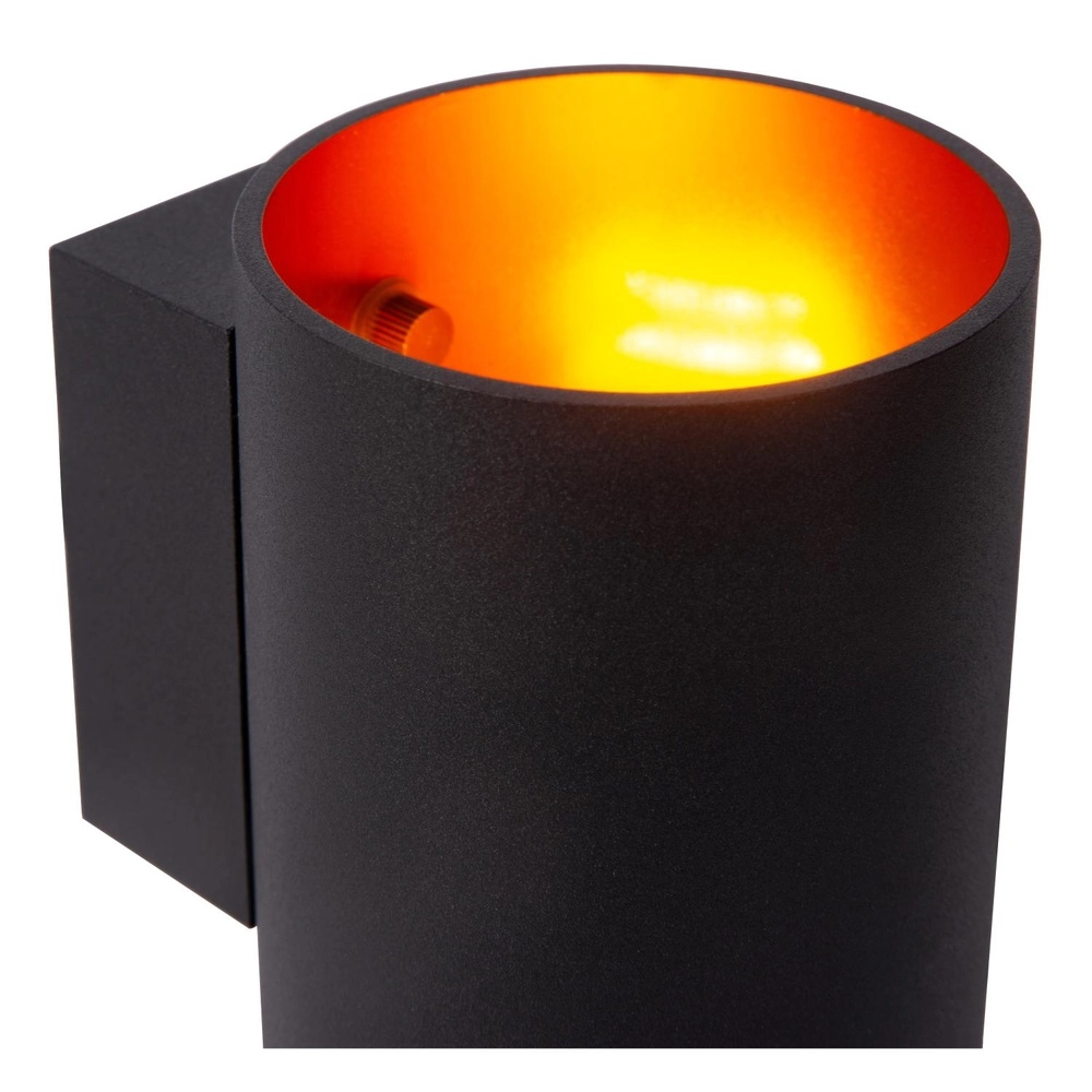 Wall lamp Xera Ø 8cm black Lucide 5411212233646