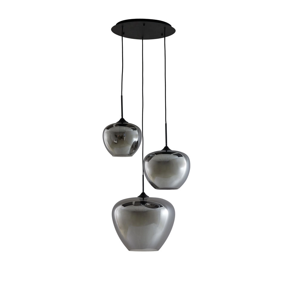Pendant lamp Mayson 3-light smoke Light & Living 8717807639020