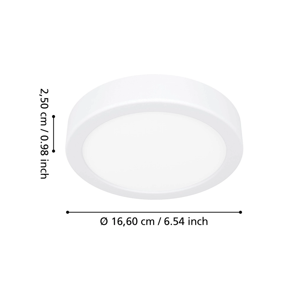 Ceiling light IP44 Fueva 6 round - white - Ø 16,6cm Eglo 9008606330362