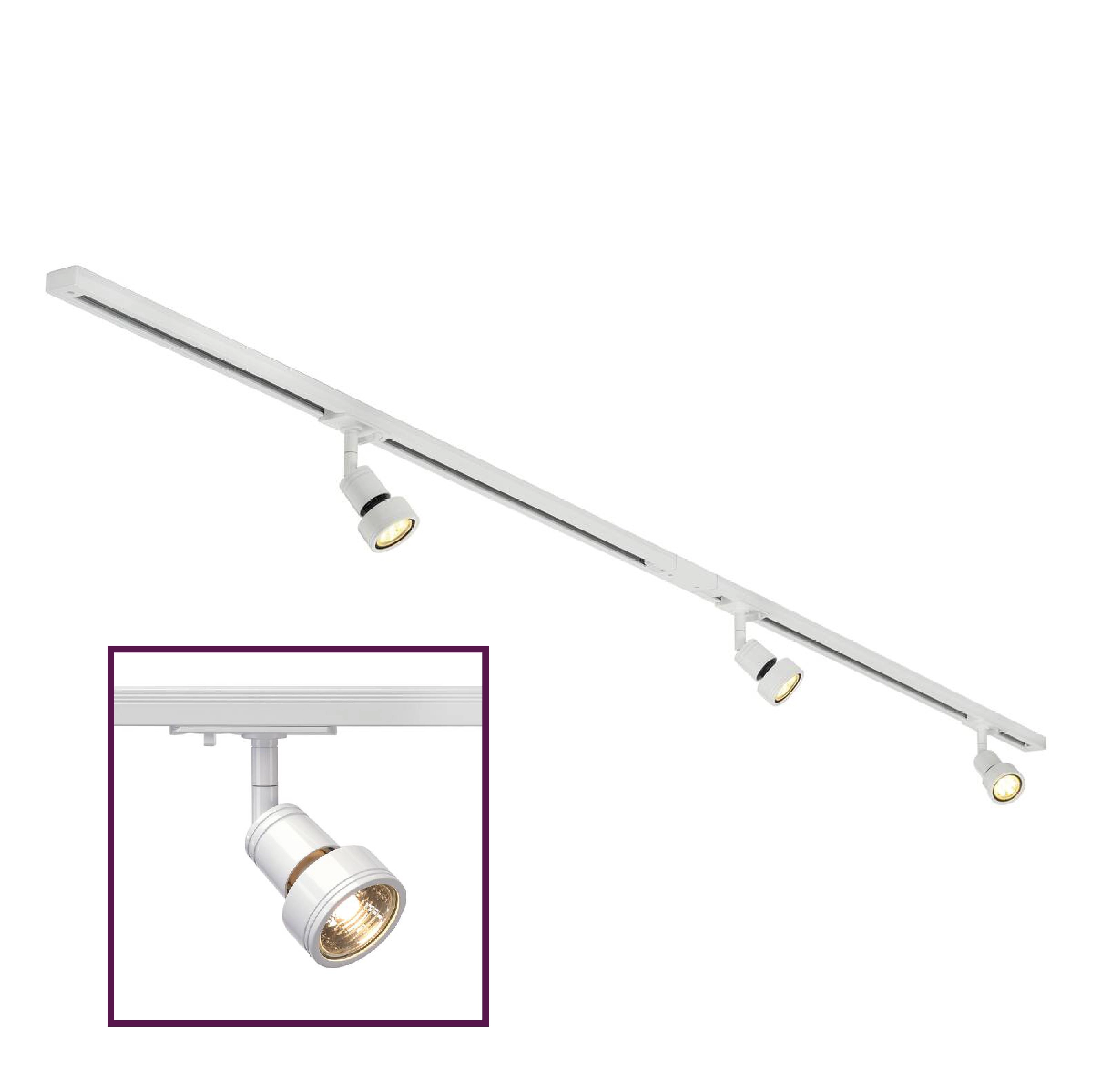 1-Fase Rail Set white