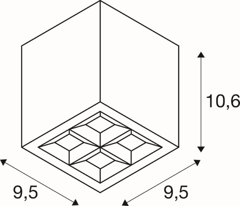 Led ceiling spot S-Cube SLV 4024163278010