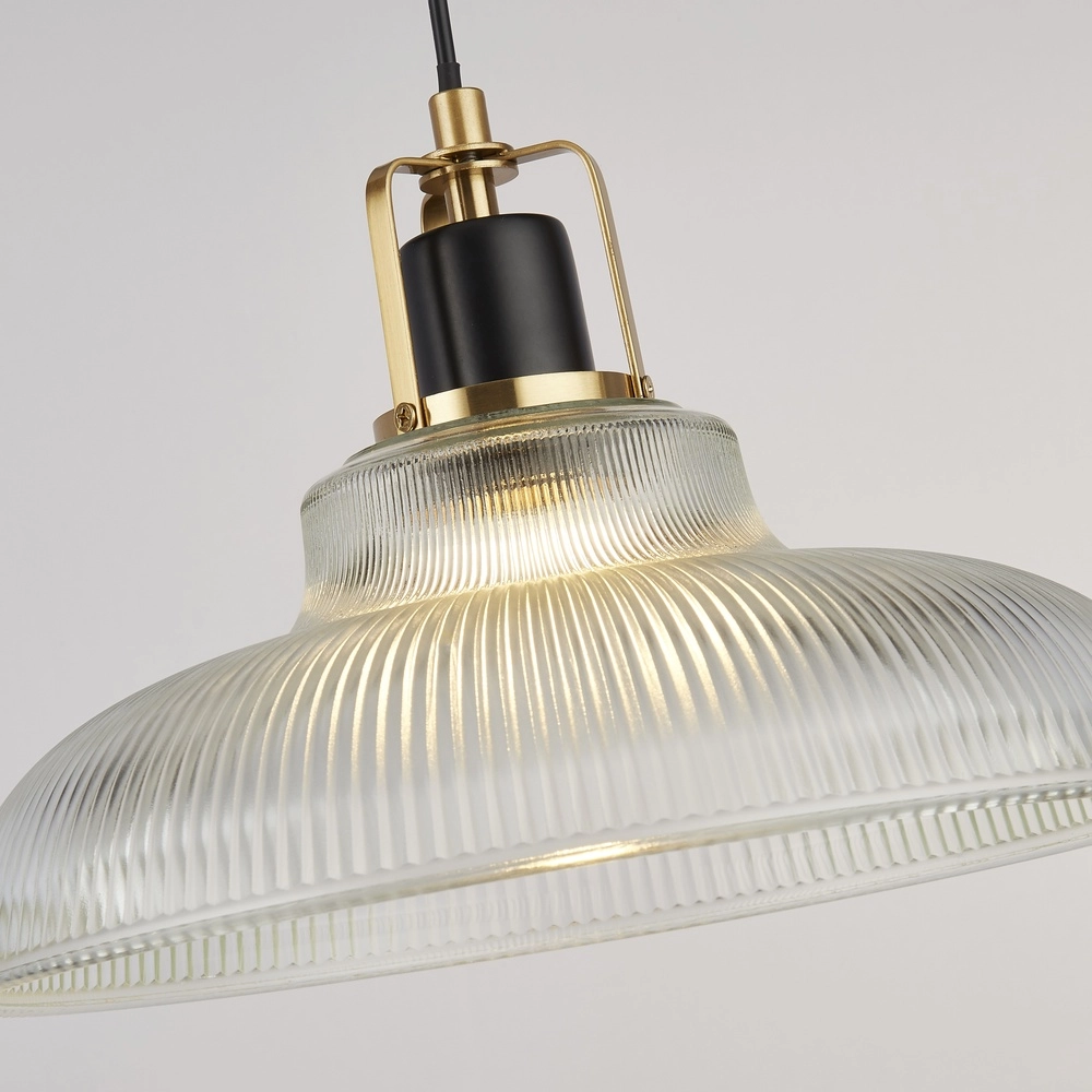 Design pendant lamp Glossop brass with clear glass Searchlight 5053423306841