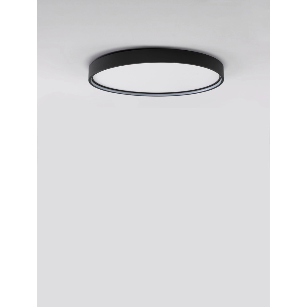 Round ceiling lamp Olaf black Ø 60cm Lyora 5212017431783
