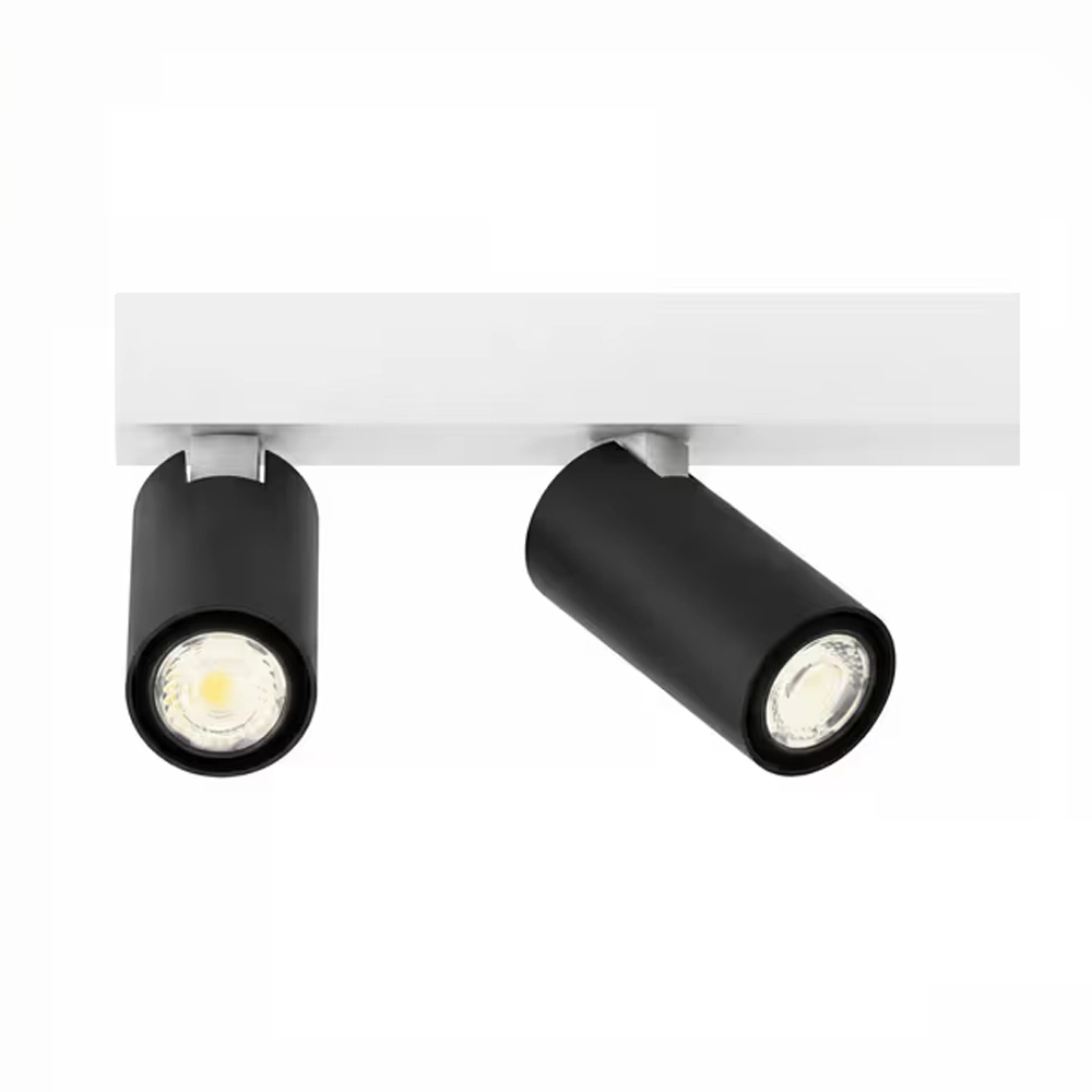 2-light surface-mounted spotlight Tevo Mini white with black