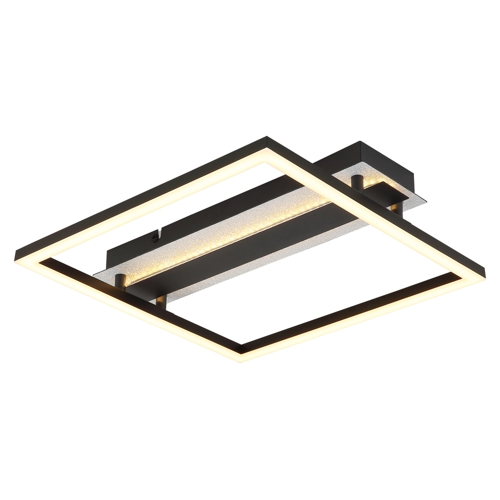 Square ceiling lamp Estrada Black