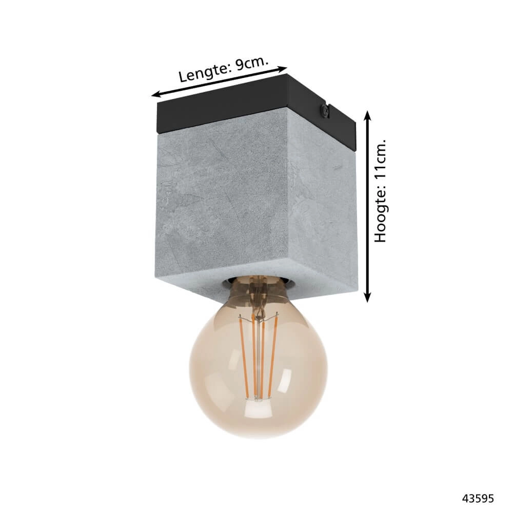 Concrete look ceiling light Prestwick 3 Eglo 9002759435950