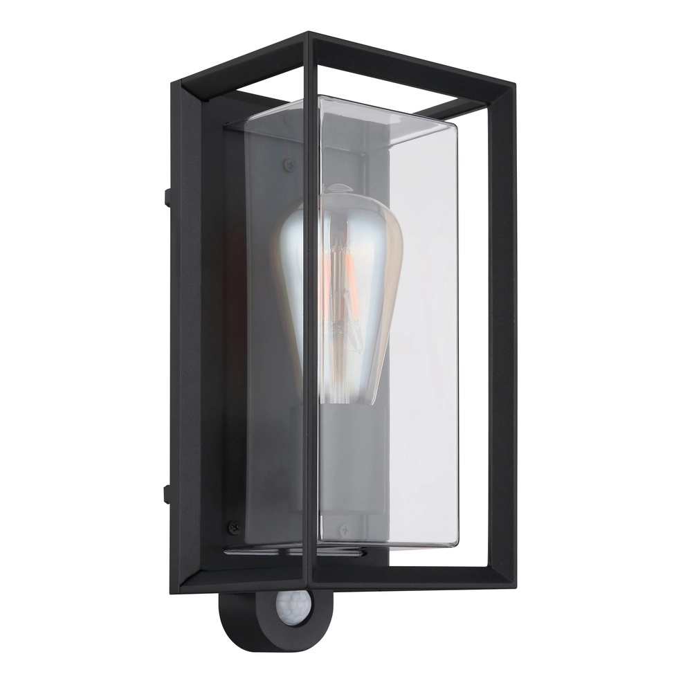Outdoor wall lamp Logana Black with sensor Globo 9007371468812