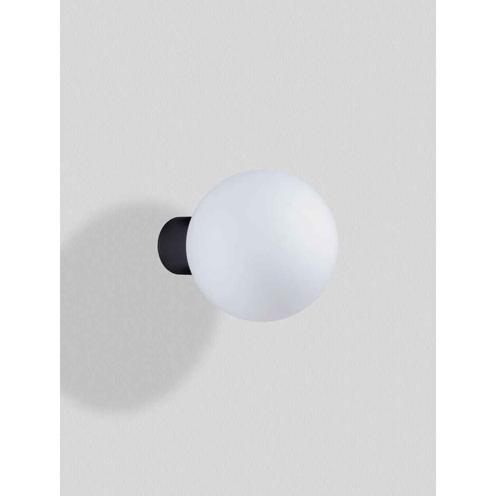 Ceiling lamp Spix anthracite with white convex glass Lyora 5212017476432