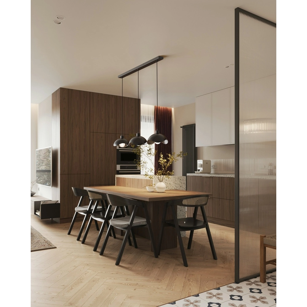 Office pendant lamp Volta 3x Ø30cm - black Masterlight 8718121395548