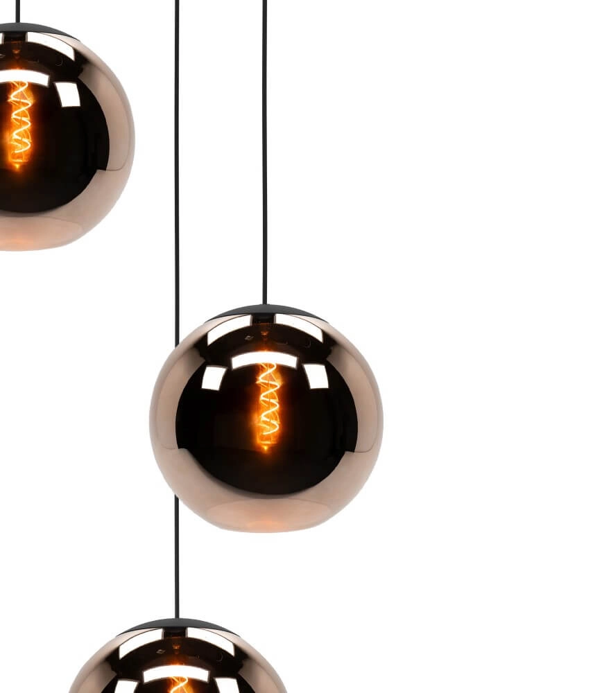 Vide pendant lamp Cordoba with red copper glass Stars of Light 9008606222209