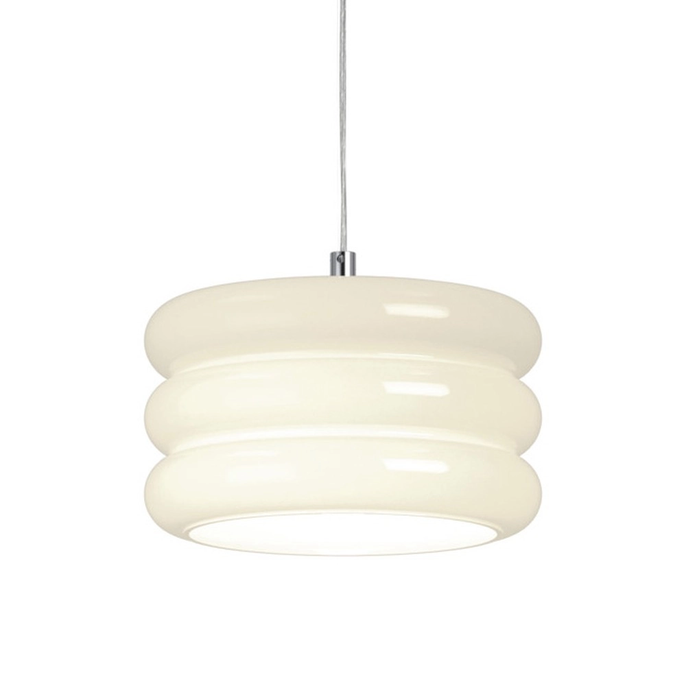 Design pendant lamp Tortora chrome with white Ø 20cm