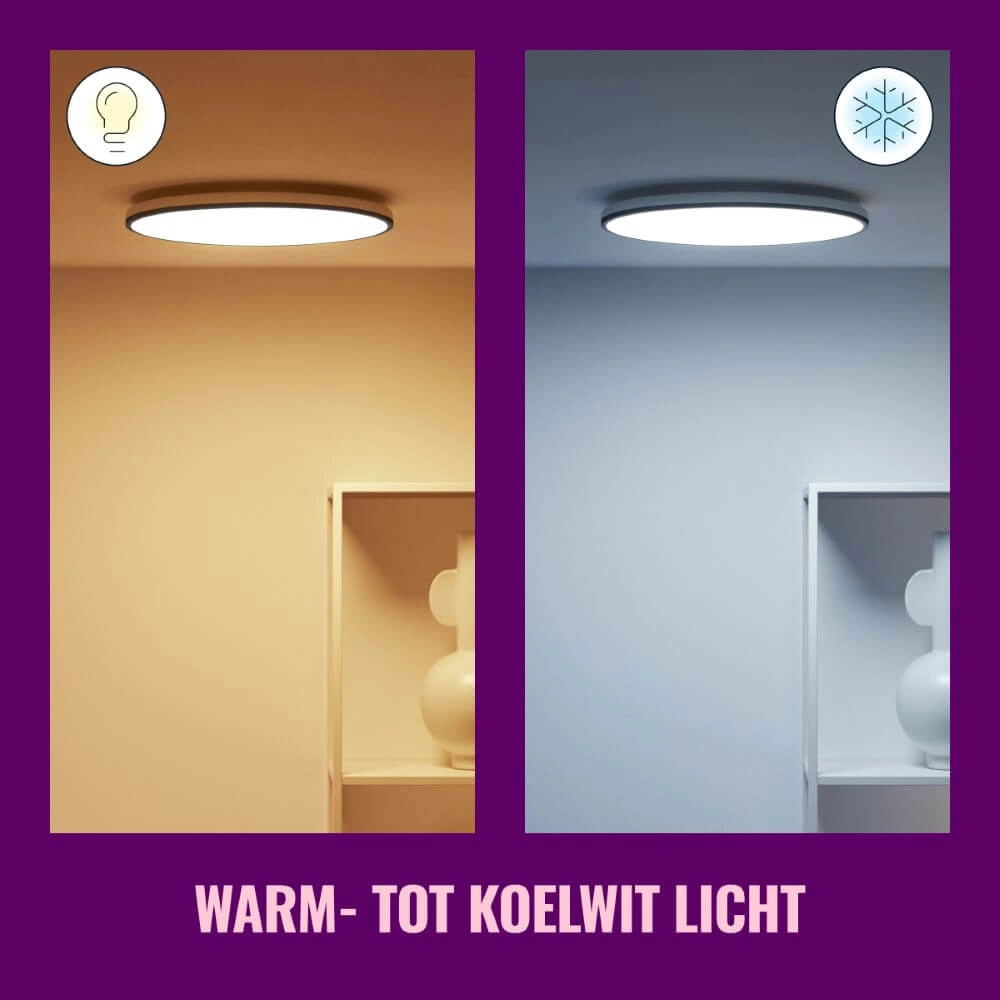 Smart ceiling light Rune Ø 40cm - black WiZ 8719514554290
