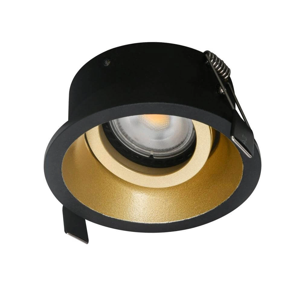 Round recessed spotlight Roura Black with gold inside Artdelight 8720701102644