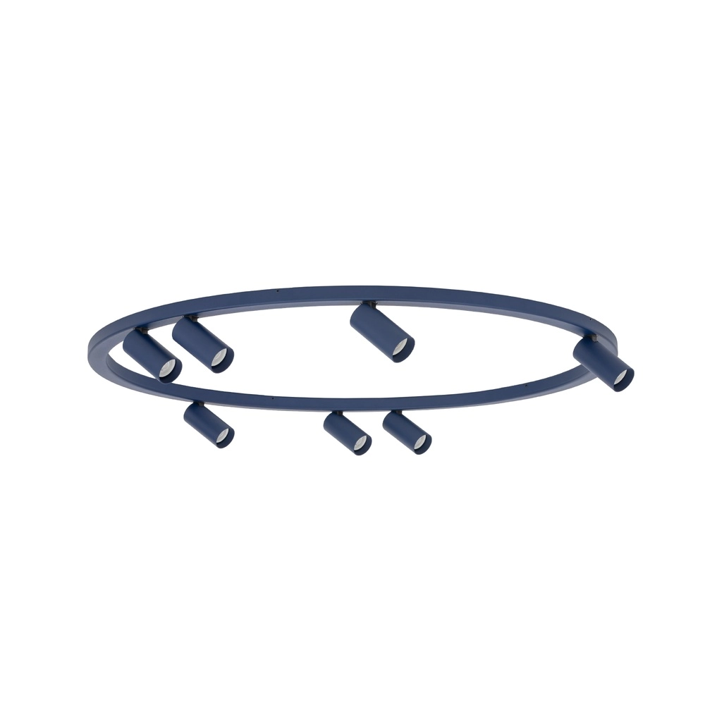 Circle surface-mounted spotlights Fourty 7x GU10 - dark blue Lyora 5903139119474