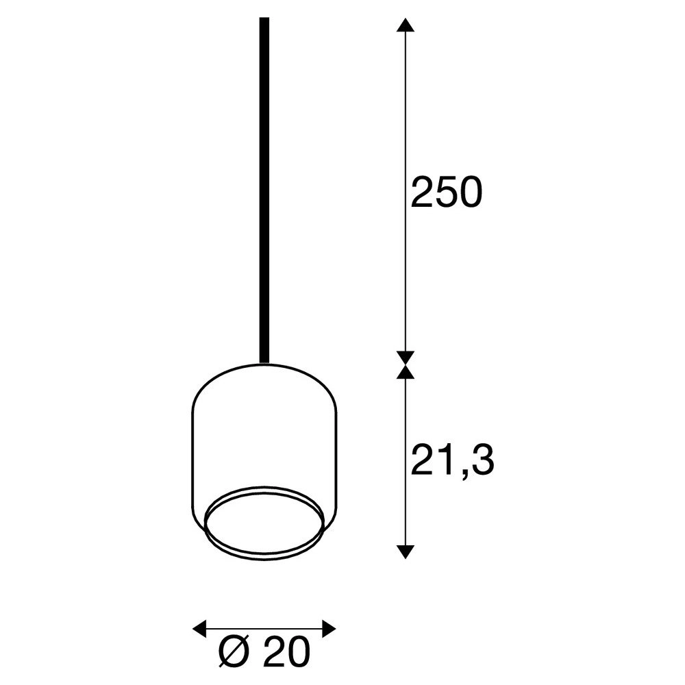 Glass pendant lamp Pantilo 20 Ø 20cm SLV 4024163231954