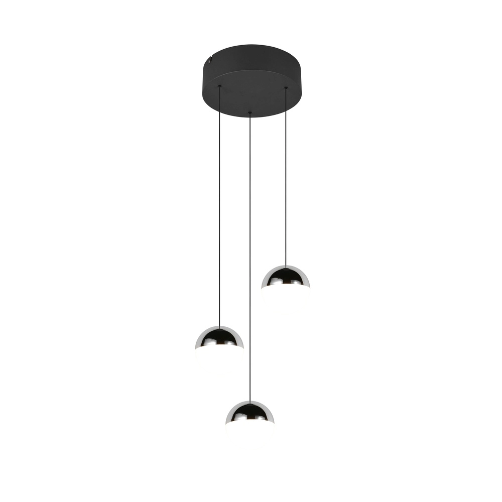 3-light pendant lamp Senta round chrome Trio 4017807685824