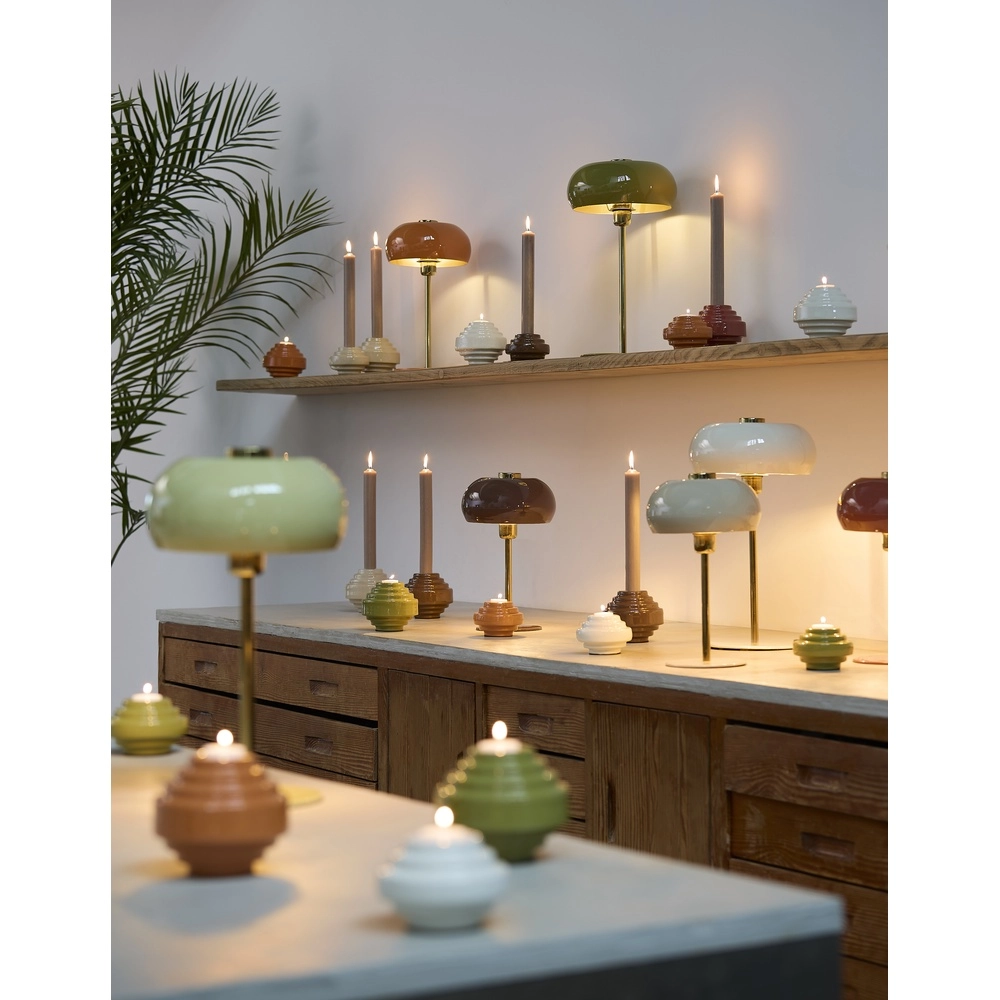 Table lamp Surin Ø 22cm - gloss grey with gold Light & Living 8717807740924