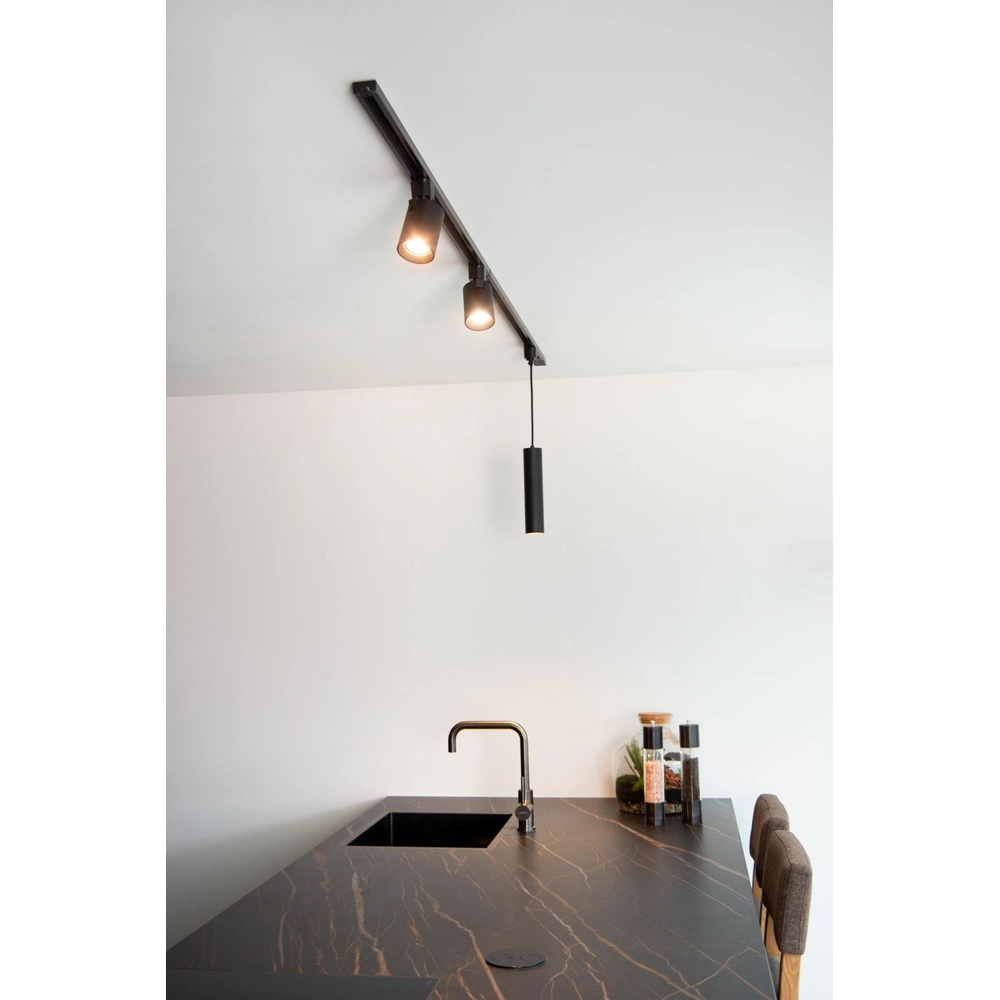 Rail pendant light Track Floris 1-phase black Lucide 5411212093370